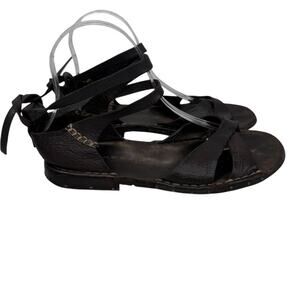 ANTIGUA Genuine Handmade Leather Brown Gladiator Studded Sandals Sz 38